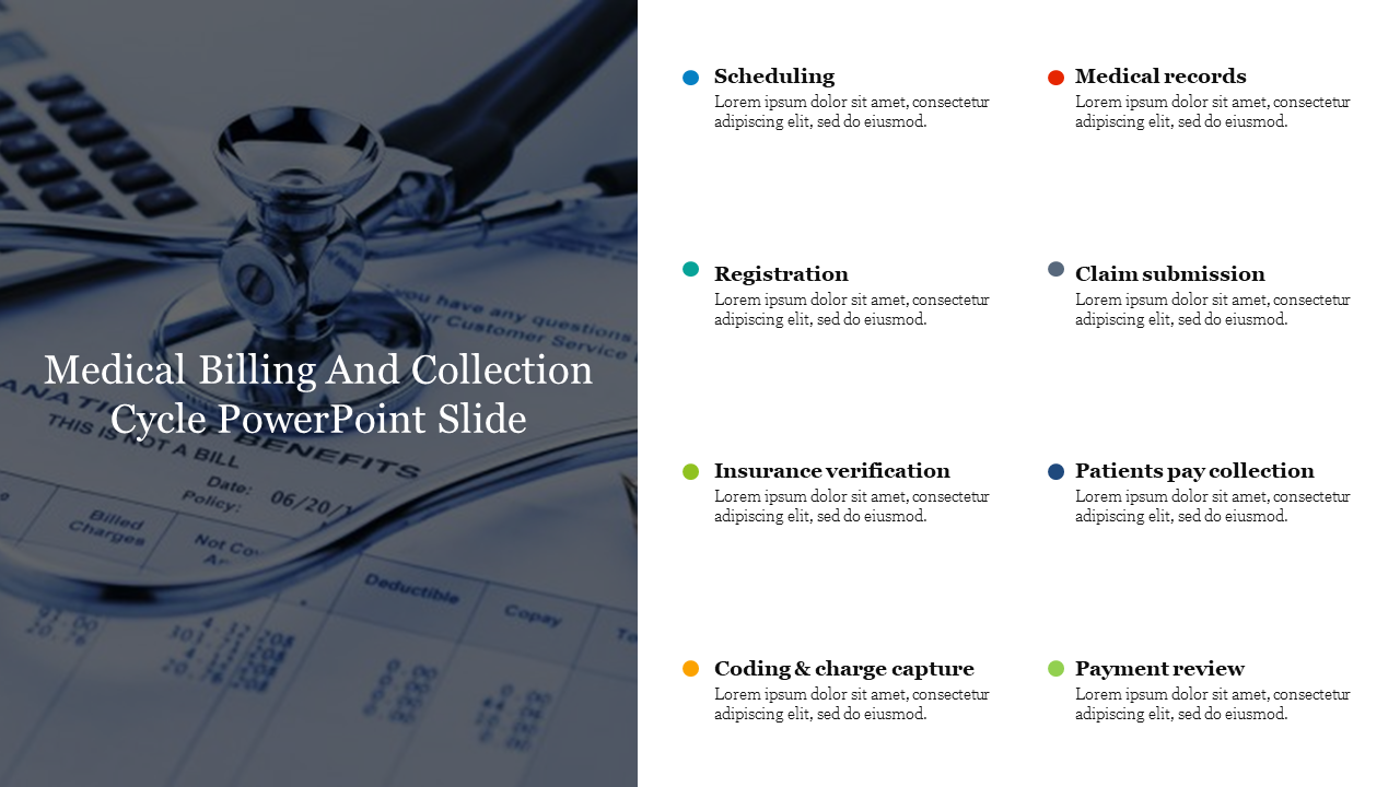 Medical Billing And Collection Cycle PowerPoint Slide